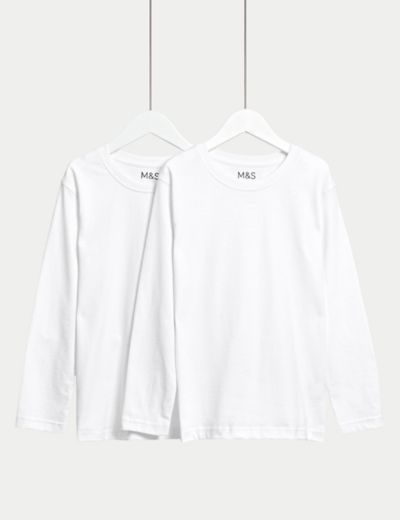 2Pk Unisex Pure Cotton School T-Shirts (2-16 Yrs)